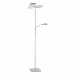 JUST LIGHT. Stehlampen-LED-Stehlampe RUBEN Silber