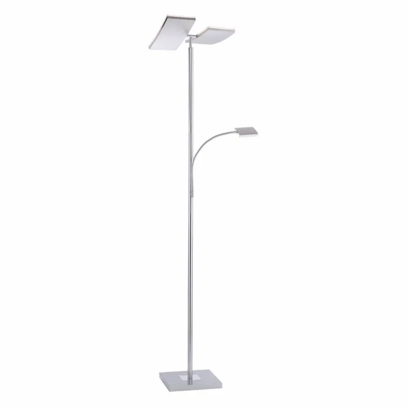 JUST LIGHT. Stehlampen-LED-Stehlampe RUBEN Silber