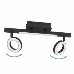 Spots & Strahle|EGLO LED-Strahler Cardillio 2 Schwarz