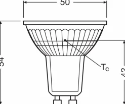 Gu10|Osram LED-Strahlerform GU10/2,6 Watt/Energie F Transparent
