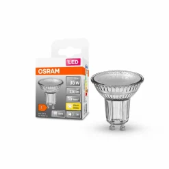Gu10|Osram LED-Strahlerform GU10/2,6 Watt/Energie F Transparent