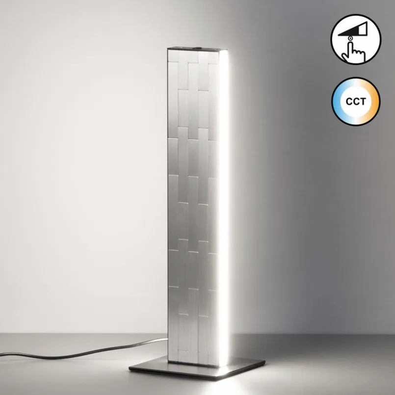 Fischer & Honsel Tischlampen-LED-Tischleuchte Aluro Nickel matt