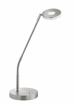 Fischer & Honsel Tischlampen-LED-Tischleuchte Dent Nickel matt