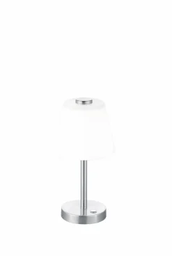 Trio Tischlampen-LED-Tischleuchte Emerald Nickel matt