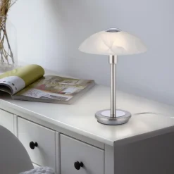 Paul Neuhaus Tischlampen-LED-Tischleuchte Enova Silber