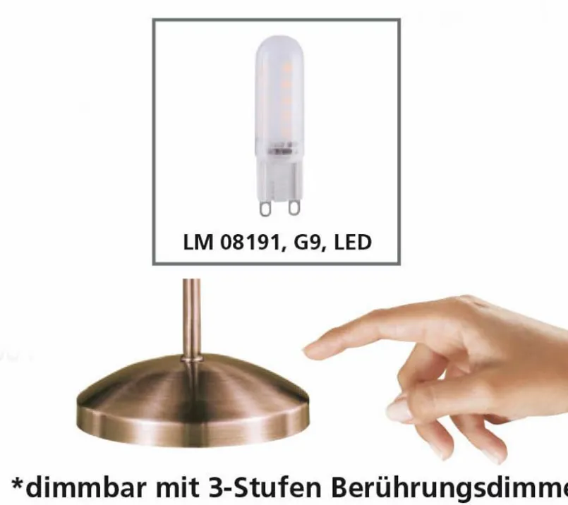 Paul Neuhaus Tischlampen-LED-Tischleuchte Pino Altmessing