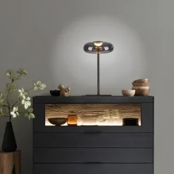 SCHÖNER WOHNEN-Kollektion Tischlampen-LED-Tischleuchte Posh Schwarz