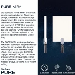 Tischlampen|Neuhaus PURE LED-Tischleuchte Pure Mira Silber