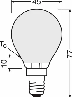 E14|Osram LED-Tropfen E14/2,9 Watt/Energie C Weiß