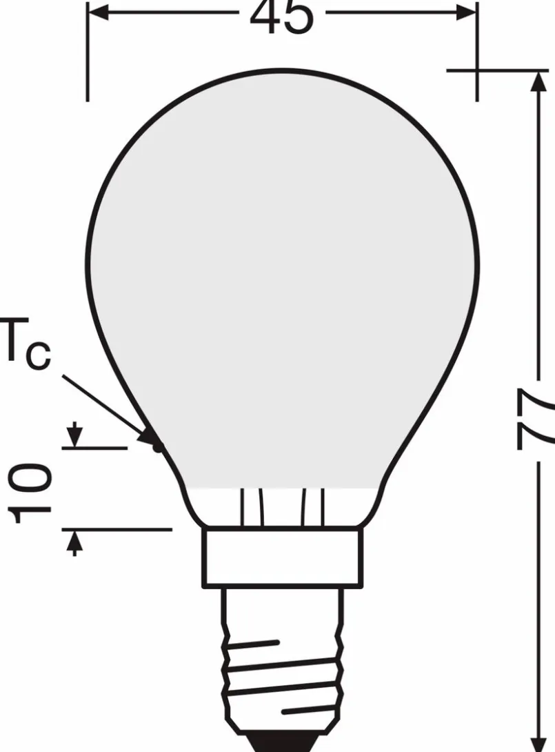 E14|Osram LED-Tropfen E14/2,9 Watt/Energie C Weiß