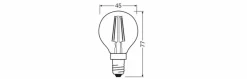 E14|Osram LED-Tropfen E14/2,5 Watt/Energie B Transparent