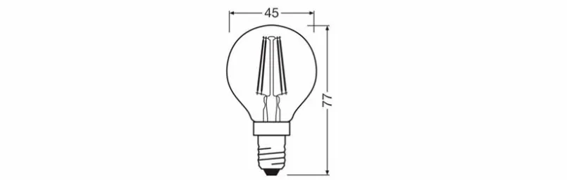 E14|Osram LED-Tropfen E14/2,5 Watt/Energie B Transparent