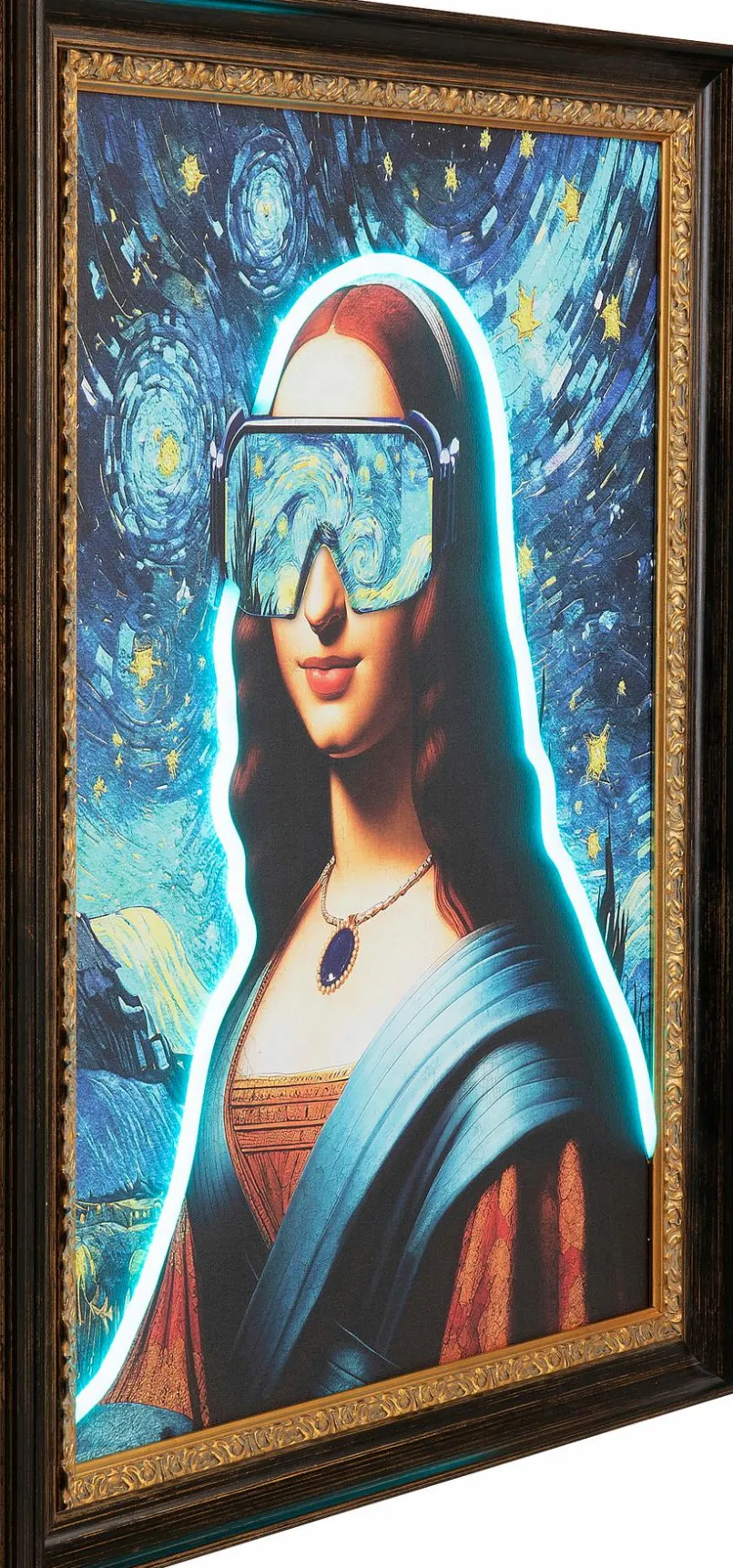 Bilder Mit Rahmen|KARE DESIGN LED-Wandbild 80 x 100 cm Art Lady Bunt