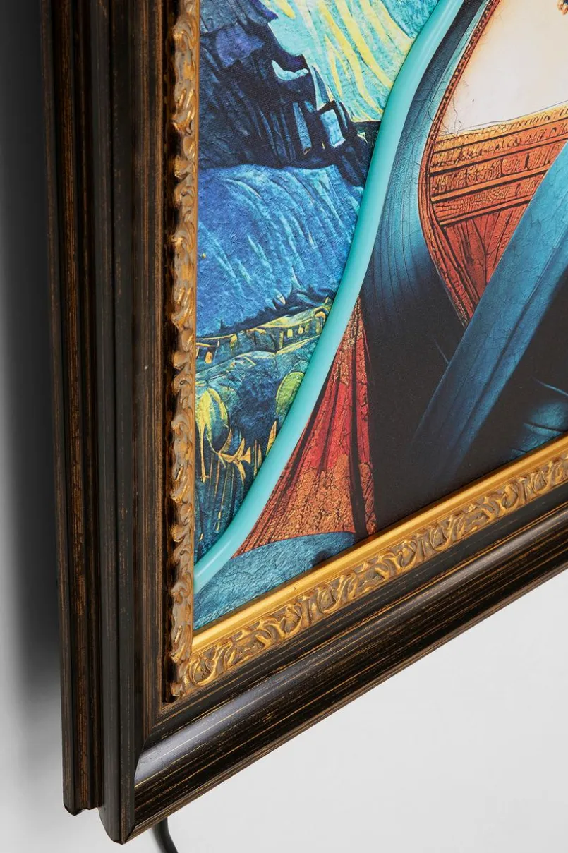 Bilder Mit Rahmen|KARE DESIGN LED-Wandbild 80 x 100 cm Art Lady Bunt