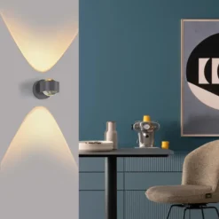Wandleuchten|SCHÖNER WOHNEN-Kollektion LED-Wandleuchte Chia Silber
