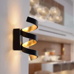 Eco-Light Wandleuchten-LED-Wandleuchte Helix Schwarz