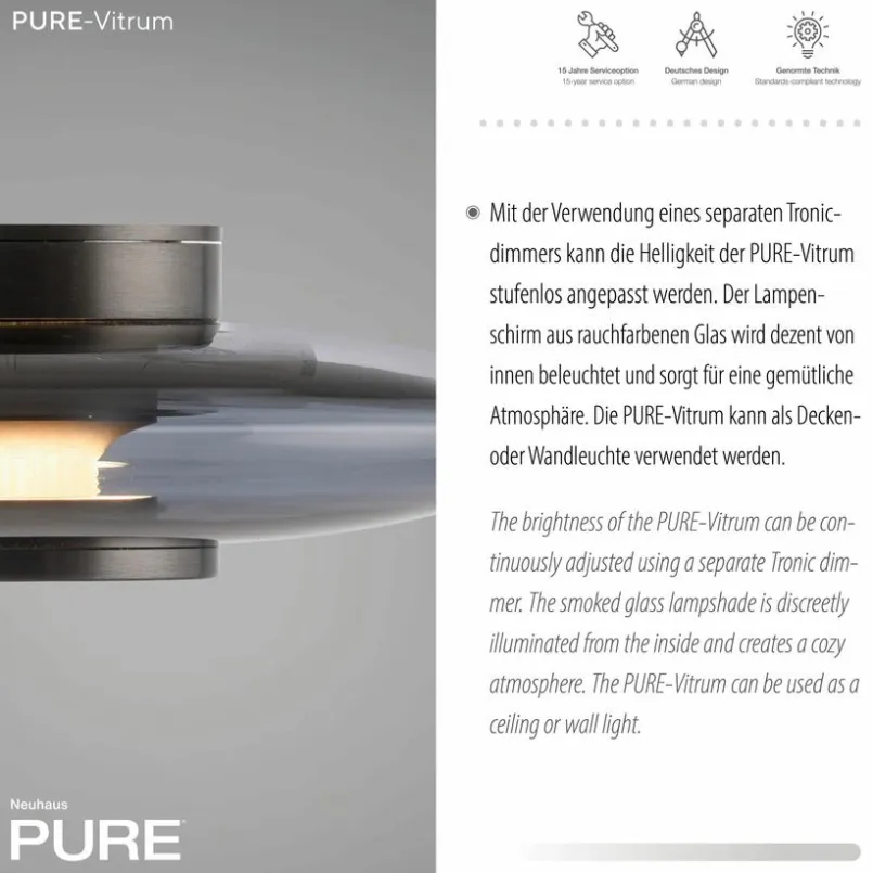 LED-Wandleuchte Pure Vitrum<Neuhaus PURE New