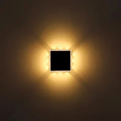 Wandleuchten|Globo LED-Wandleuchte Saidy Schwarz