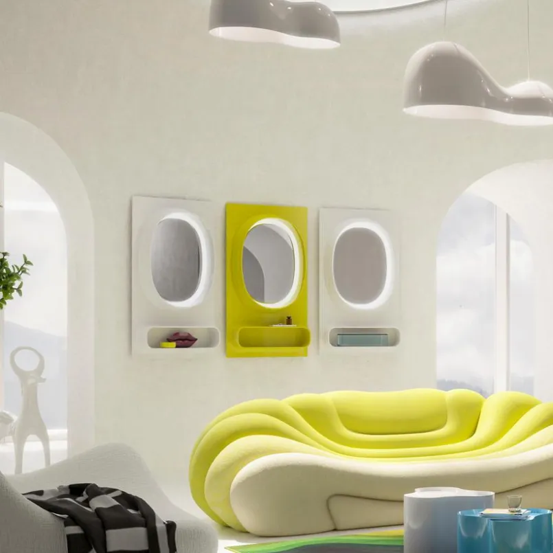 KARE X KARIM RASHID Wandspiegel-LED-Wandspiegel Aero LED Grün