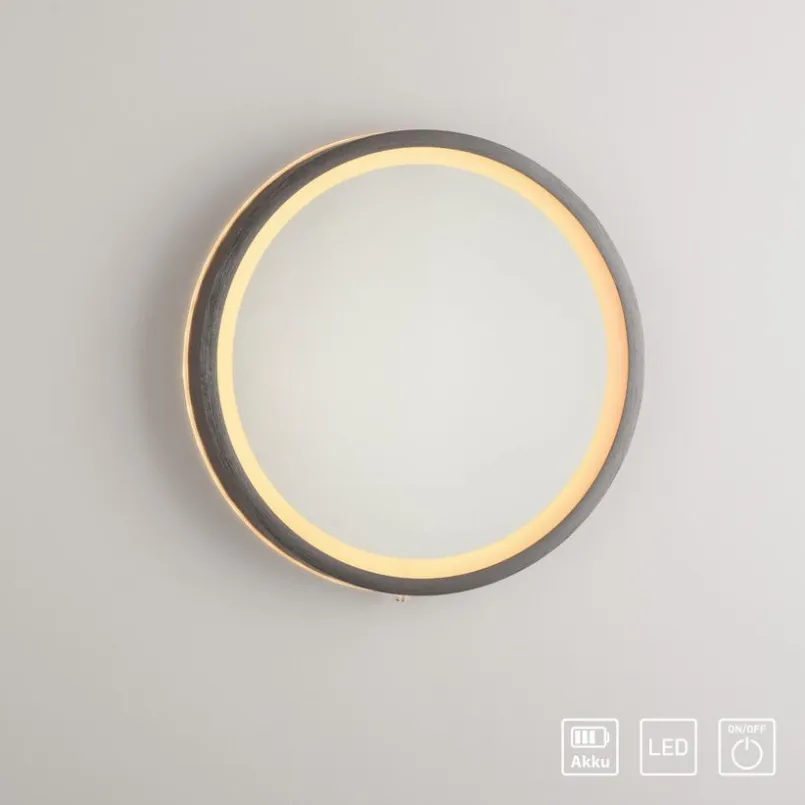 Wandspiegel|Paul Neuhaus LED-Wandspiegel Vidro Grau