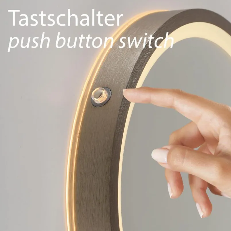 Paul Neuhaus Wandspiegel-LED-Wandspiegel Vidro Bronze