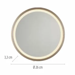 Paul Neuhaus Wandspiegel-LED-Wandspiegel Vidro Bronze