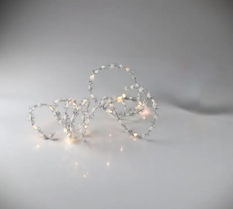 DesignLive Lichterketten-Lichterkette Fluffy Silber