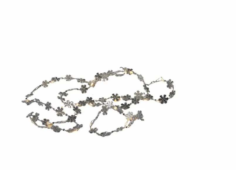 Lichterketten|DesignLive Lichterkette Schneeflocke Silber