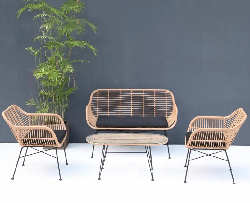 Loungemöbel-Sets| Lounge Set Tahiti 4tlg. Natur