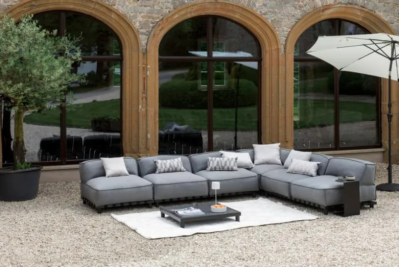 SCHÖNER WOHNEN-Kollektion Gartensofas|Loungesofas-Lounge-Eckmodul Vlieland Grey