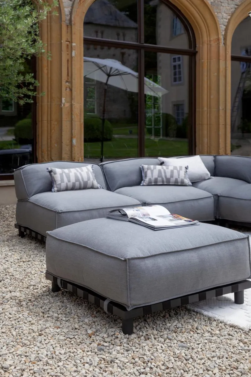 SCHÖNER WOHNEN-Kollektion Gartensofas|Loungesofas-Lounge-Hocker Vlieland Grey