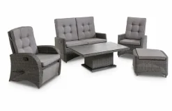 Loungemöbel-Sets| Loungemöbel Set Deluxe Lounge 5 tlg Grau