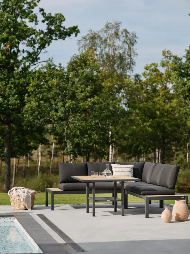 Loungemöbel-Sets|Brafab Loungemöbel Set Elora 3 tlg. Schwarz