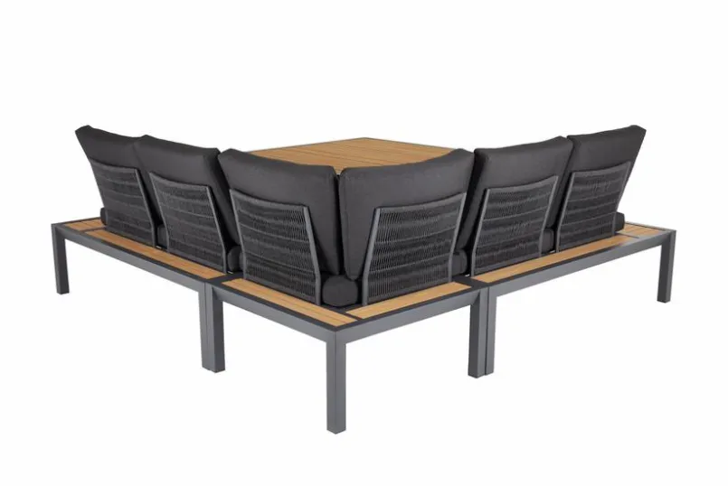 Loungemöbel-Sets|Brafab Loungemöbel Set Elora 3 tlg. Schwarz