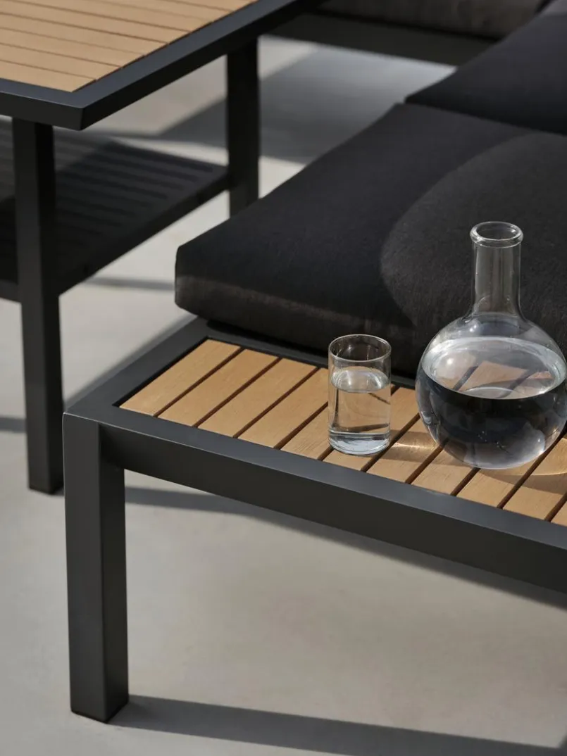 Loungemöbel-Sets|Brafab Loungemöbel Set Elora 3 tlg. Schwarz