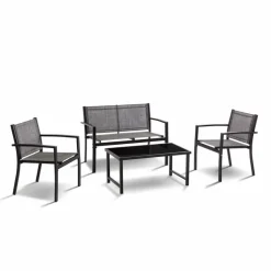 Loungemöbel-Sets-Loungemöbel Set Genua Schwarz