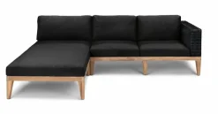 Loungemöbel-Sets-Loungemöbel Set Leeds 3 tlg. Anthrazit