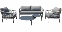 Loungemöbel-Sets|Segarda Loungemöbel Set Muses Classic 5tlg. Anthrazit / Silber