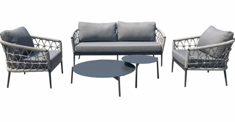 Loungemöbel-Sets|Segarda Loungemöbel Set Muses Classic 5tlg. Anthrazit / Silber