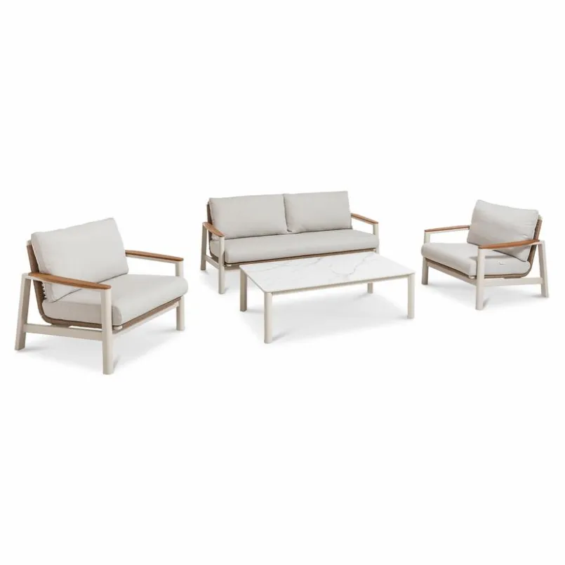 Segarda Loungemöbel-Sets-Loungemöbel Set Santorini Sofa Set Creme