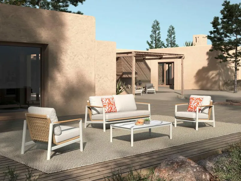Segarda Loungemöbel-Sets-Loungemöbel Set Santorini Sofa Set Creme