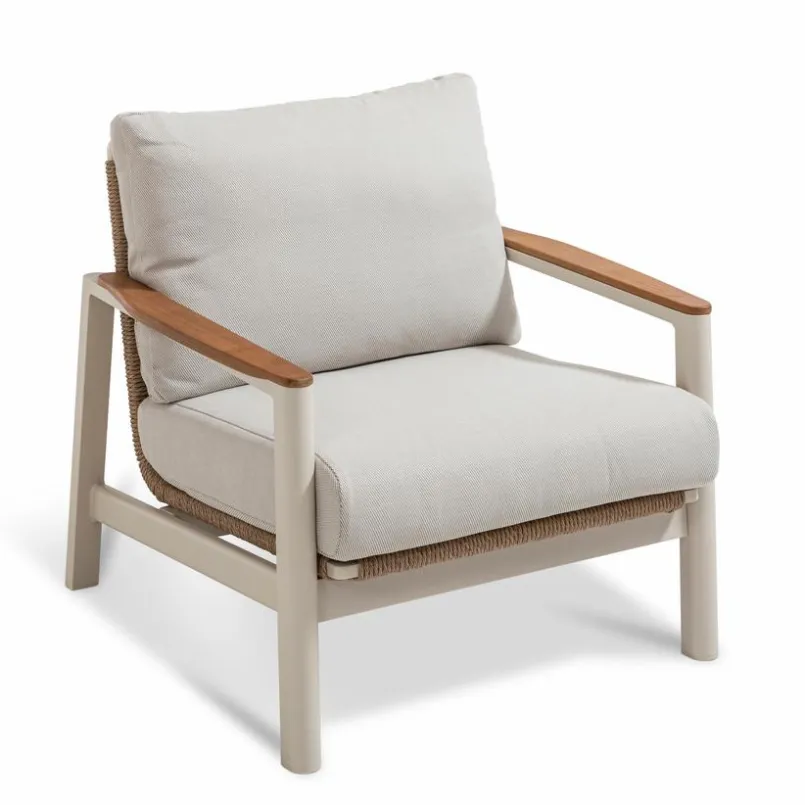 Loungesessel|Segarda Loungesessel Gestell aus Aluminium in Beige