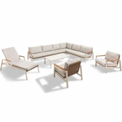 Loungesessel|Segarda Loungesessel Gestell aus Aluminium in Beige