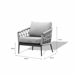 Segarda Loungesessel-Lounge-Sessel Muses Classic Silber