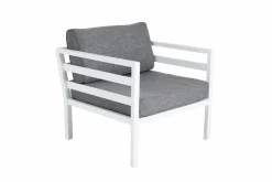 Loungesessel|Brafab Lounge-Sessel Weldon Weiß / Grau