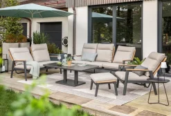 Gartenstühle|Gartensessel| Lounge-Sofa Salines 2-Sitzer Natur / Beige
