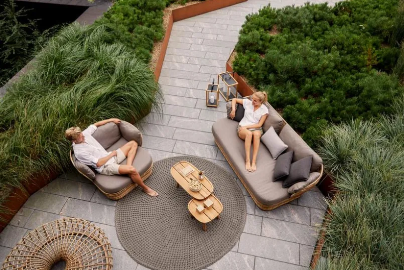 Cane-line Gartensofas|Loungesofas-Loungesofa Basket Beige