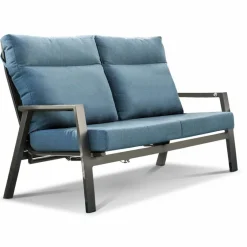 Gartensofas|Loungesofas-Lounge-Sofa Deluxe Lounge Alu Blau