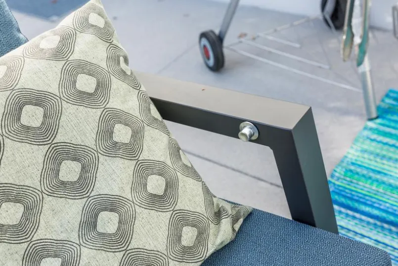 Gartensofas|Loungesofas-Lounge-Sofa Deluxe Lounge Alu Blau