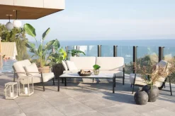 Gartensofas|Loungesofas|Brafab Lounge-Sofa Lyra Hellgrau